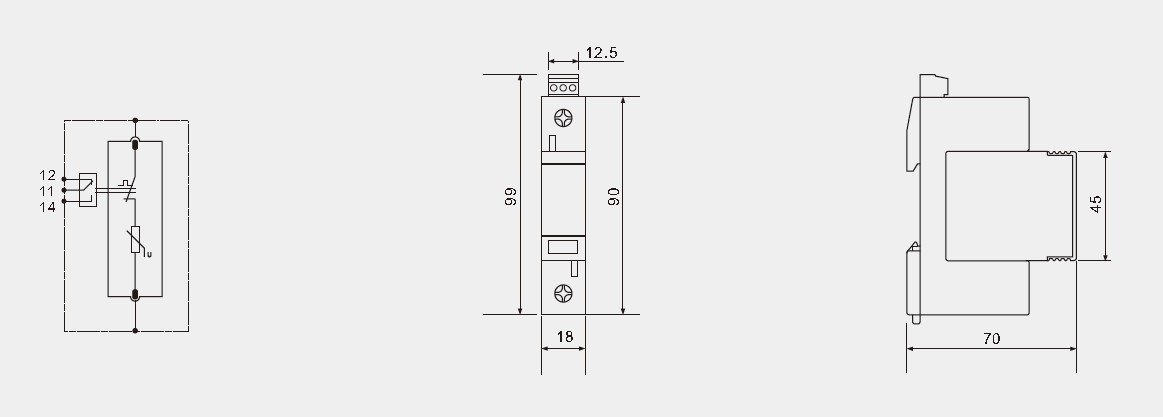 Pluggable Module Single Phase Type 2 Surge Protection Device Single Pole Surge Arrester