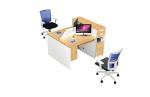 2 Person Staff Modern Office Cubicles , Office Workstation Desk Rectangular