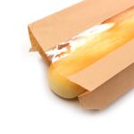 Food Grade Greaseproof Kraft Paper Pouch With Window For Croissant