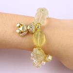Handmade Gemstone Bracelet Adjustable Charms Citrine Bracelets Natural Stone