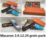 Luxury 12 Pcs Macaron Packaging Red Kraft Paper Box With Plastic Inner