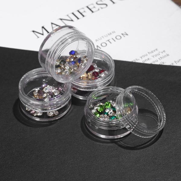 Collar Material AS Custom Empty Acrylic Powder Containers Clear Loose Body