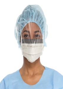 Wholesale 3 Ply Earloop Face Mask Surgical Disposable Antibacterial With Clear Plastic Shield from china suppliers