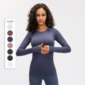 Wholesale                  Custom Women Long Sleeve Yoga Tops Wholesale Girls Workout Sports Shirt Women Fitness Active Wear T Shirt              from china suppliers