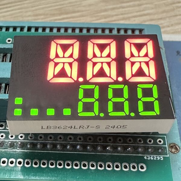 Customized Red /Green Dual Line 3 Digit 7 Segment LED Display Common Cathode for Temperature Controller