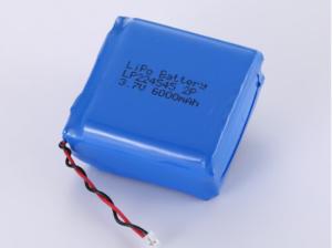 Wholesale LP224545 3.7V 6000MAH Li Ion Battery Manufacturers High Capacity LiPo Pack with 500 Cycles Cycle Life in -20°C to 60°C from china suppliers