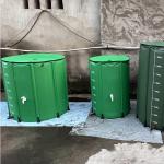 Green 100 Gallon Collapsible PVC Rain Barrel 500D/1000D Portable Water Storage