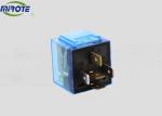Transparent Blue 80 Amp Automotive Relay , 5 Pin Universal 12 Volt Relay With