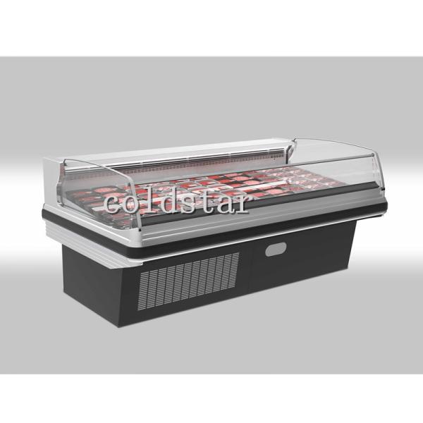Open Fresh Meat Chiller Self Serve Display Counter for Supermarket Refrigerated