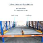 Efficiently Designed Pallet Flow Roller Gravity Rack for 300-1500kgs Weight