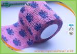 Non Woven Self Adhesive Bandage Roll , Coflex Pink Cohesive Tape For Dog / Cat /