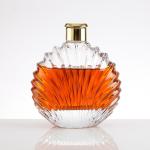 End Flat Fancy 700ml Liquor Bottle Brandy Xo Wine Bottle with Glass Corks Custom