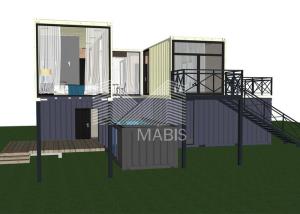Wholesale Office Hotel Use Prefab Container Homes , 20 Feet Luxury Prefabricated Houses from china suppliers
