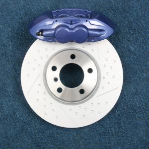 Wholesale High Performance Front 4 Pot Brake Calipers 345mm 370mm Dimpled And Slotted Rotors from china suppliers