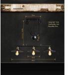 Retro Vintage Pully Pendant Lights Fixture Loft American Black Hanging Lamp(WH