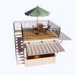 10 ft 20 ft Mobile Containers Galvanized Steel Square Tubes for Supermarket