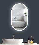 Factory direct bathroom mirror light oval waterproof and haze-proof light luxury