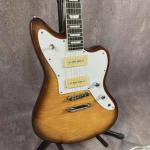 Custom Flamed Top Electric Guitar with P90 Pickups Solid Body Rosewood