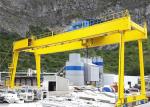 Along Rail System Double Girder Gantry Crane Mobile With Electric Hoist