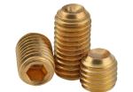 Yellow Brass Hex Socket Metal Set Screws GB80 Drive Cup Point Headless Screw