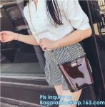 Promo custom clear pvc shopping bag, Vinyl Coating Handbags with Logo, shopping