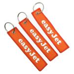 EasyJet Co Branded Aviation Tag Keychain Anti Rust Metal Ring Laser Engraving