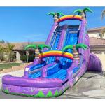 Colorful 22 Ft Inflatable Slip And Slide For Adults Giant Blow Up Water Slide