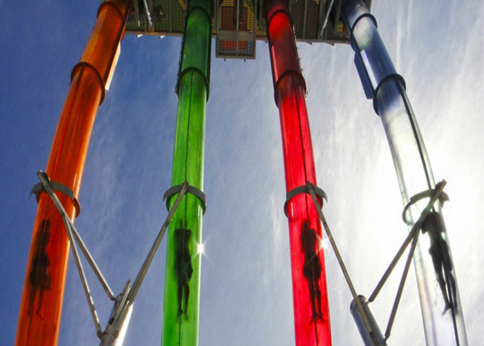 High Speed Kamikaze Water Slide With Straight Steep Drop For Hotel