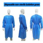 Navy SMS Protective Disposable Medical Surgical Gown for Medical Barrier