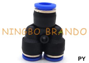 Wholesale PY Union Y Shape Push In Plastic Pneumatic Hose Fitting 4mm 6mm 8mm 10mm 12mm from china suppliers