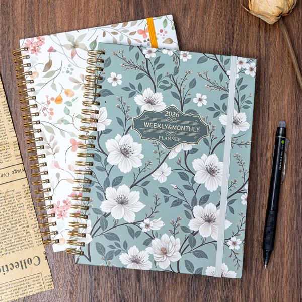 Professional Custom Journal Notebook with Elastic Band Closure and Spiral Binding