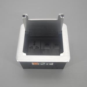Wholesale BNT Aluminum Brushed Desktop Flip Up Power Sockets flip Open Brush Tabletop Power Outlets from china suppliers