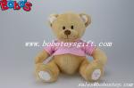 11" Super Cute Plush Brown Baby Bear Toy With Pink T-Shirt
