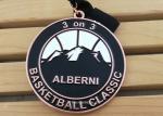 Zinc Alloy Basket Ball Sports Enamel Medal Nickel Plating With 900 * 25 Mm