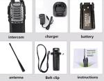 Long Distance Professional Two Way Radios UV8D Double PTT 5W UHF Walkie Talkie