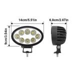 Oval LED Work Light 24W 12V 24V DC Waterproof Universal Flooding/Spotlight