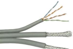 Wholesale RG6BC with 26AWG UTP CAT5E Lan Cable , 75 ohm CAT5E Cable for Gigabit Ethernet from china suppliers