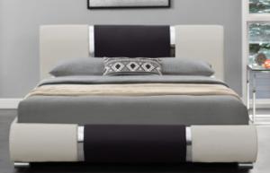 Wholesale Queen Size Upholstered Platform Bed Frame Light Gray White OEM ODM from china suppliers