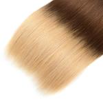 3 Tone Ombre Brazilian Hair Weave , Silky Straight Ombre Real Hair Extensions