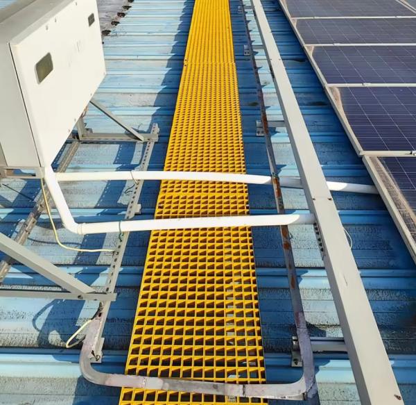 40*40*30mm Solar roof top panel mesh pedestrian walkway fiberglass grating FRP
