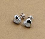 Sparkling Modern 925 Sterling Silver CZ Earrings Wardrobe Essential Jewelry Mens