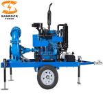 Efficient 2 Wheeled High Pressure Water Pump Agricultural Irrigation Diesel