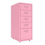 Home 5 Drawers Blue 690mm Height Movable Storage Cabinet With Wheels