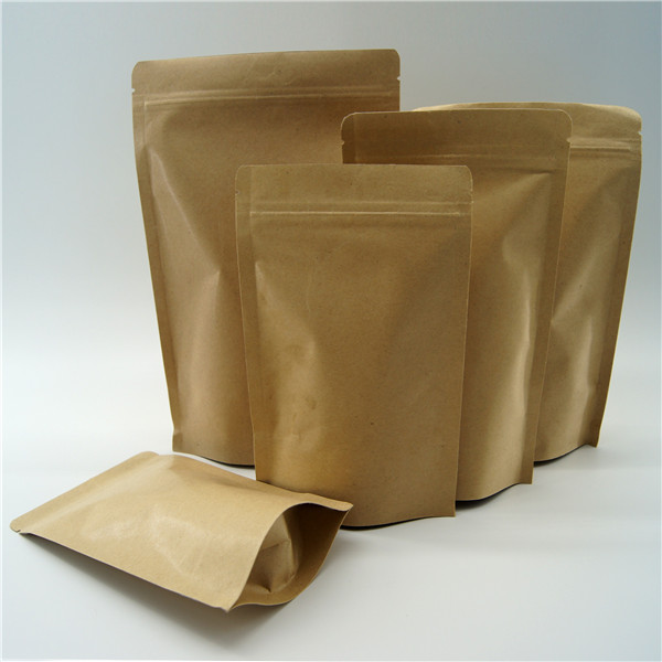 Oval Shaped Customized Paper Bags / Rice Protein Powder Packaging Pouch