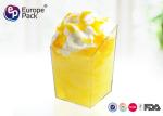 Eco Friendly PS Plastic Square Cups 85ml Food Grade With FDA , LFGB
