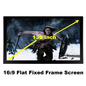 Wholesale High Gain 130 Inch Flat Fixed Frame Projection Screen 3D Display Projector Fabric 16:9 from china suppliers
