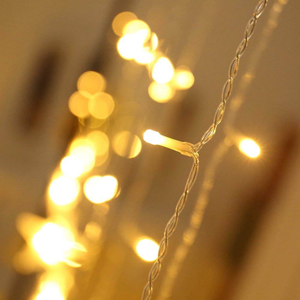 96 LED Curtain Icicle Lights 3m For Christmas Decoration