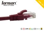 Round Shaped Cat6 Patch Cord UTP 24AWG PVC Pure Copper Wire Material 1M Length