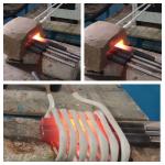 IGBT Bolt Head Hot Forging Machine Super Audio 25kw Induction Heating Equipment