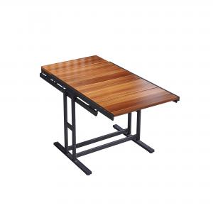 Wholesale Metal Rack 5 Tier E1 MDF Mahogany Wooden Folding Dining Tables from china suppliers